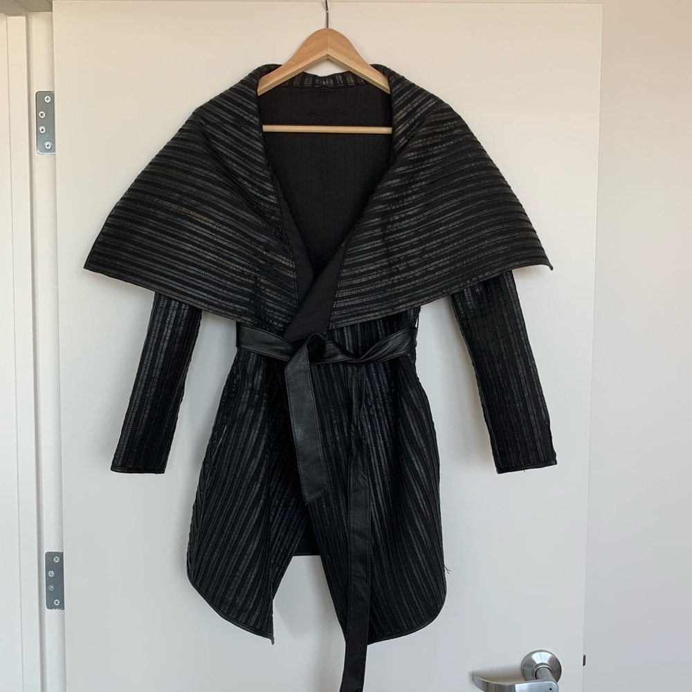 Black leather coats